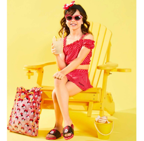 Traje De Baño Minnie Mouse Para Niña Original De Disney