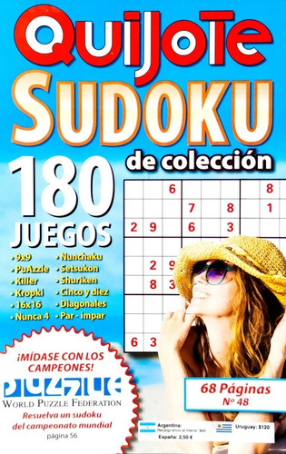 Sudoku Quijote Colección N° 48 - 180 Juegos