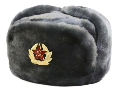 Sombrero Ruso Ejercito Sovietico Militar Ushanka Gris L