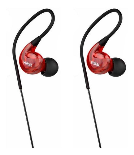 Fone De Ouvido Retorno Vokal E40 Vermelho Monitor In Ear