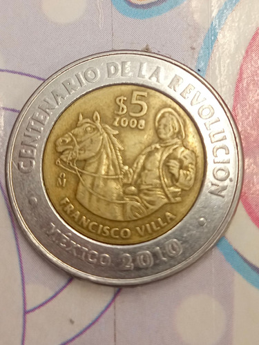 Moneda 5 Pesos Centenario De La Revolución 