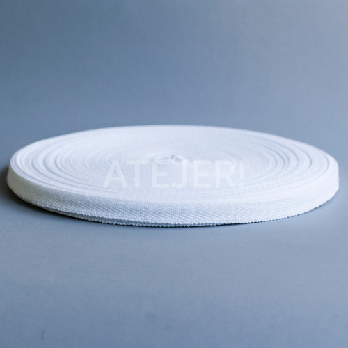 Imagen 3 de 4 de Cinta Hilera Liviana De Algodón 11mm X 50 Mts Blanca