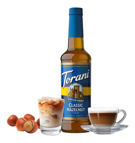 Jarabe Torani Avellana Classic Hazelnut Syrup Sin Azucar