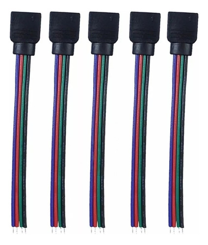 Conector 5 Conectores Para Tira Led Rgb Ph Ventas