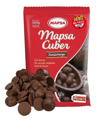Chocolate Mapsa Boton 1 Kg Leche Sin Tacc - Ciudad Cotillón