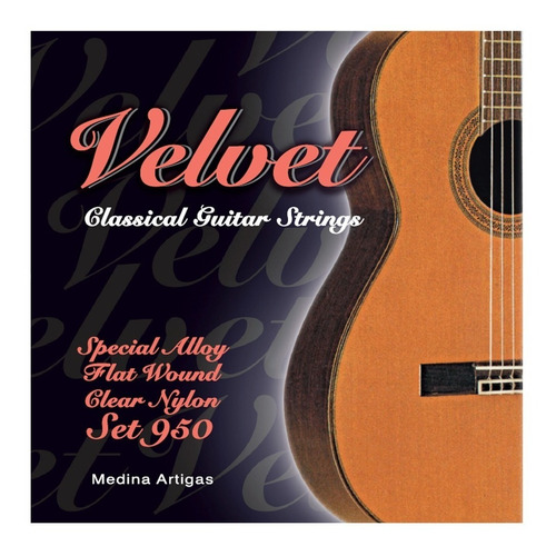 Encordado P Guitarra Clasica Criolla Velvet Flat Wound 950