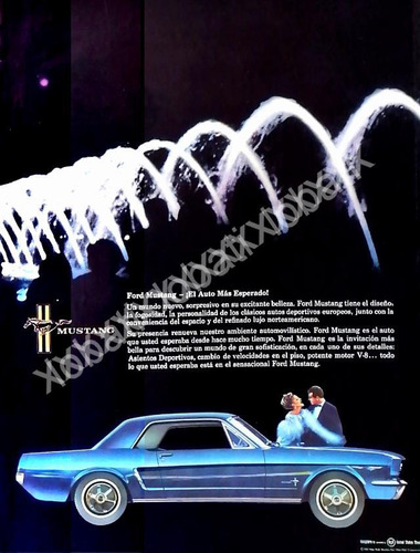 Cartel Publicidad Antigua De Autos Ford Mustang 1961 519