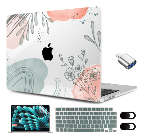 Meegoodo Funda Transparente Para Macbook Air M2 Con Chip M2.