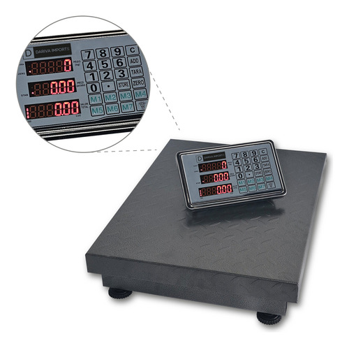 Balança Plataforma Digital 400kg S/coluna Com Garantia. Cinza