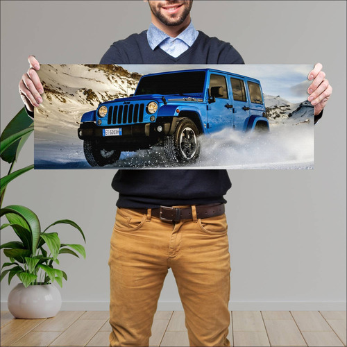 Cuadro 30x80cm Auto 2014 Jeep Wrangler Unlimited 64