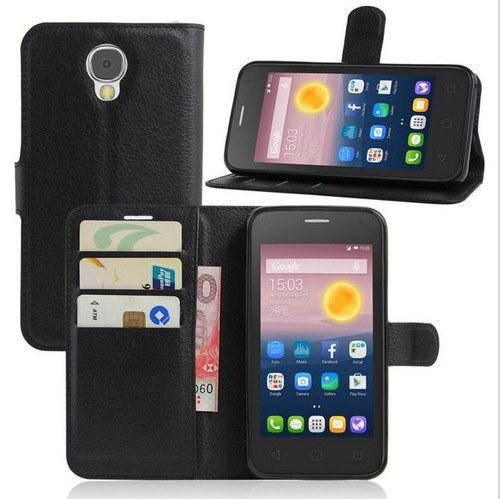Capa Carteira Alcatel Pixi 5010d Tela 5.0 Couro Pu
