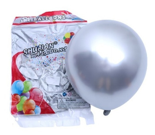 Globos Metalizdos Cromados(shuaian)(50 Unidades)(10nch)