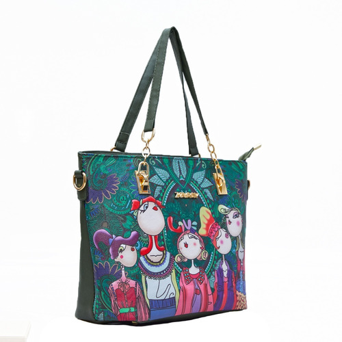Imagen 8 de 9 de Set 6 Bolsas Floral Moda Elegante Mujer Estampado Versatil