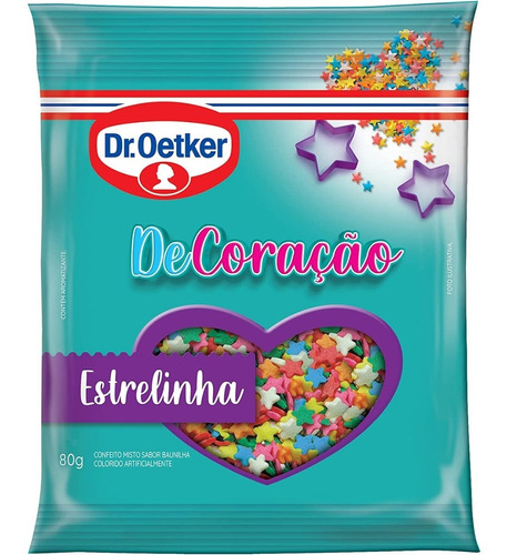 Confeitos Estrelinha Decoração Bolo Sobremesa Dr Oetker 80g