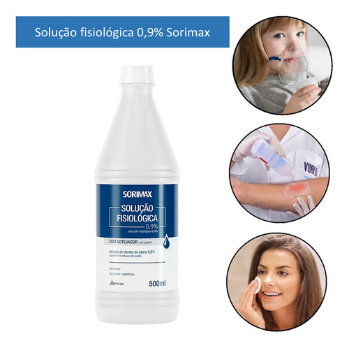 Kit C/4 Soro Fisiológico 0,9% 500ml Sorimax