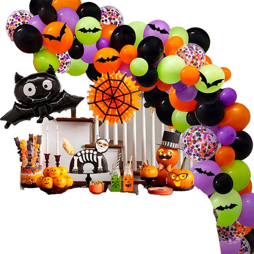 Decoracion Globos Halloween Murcielago Dia De Los Niños