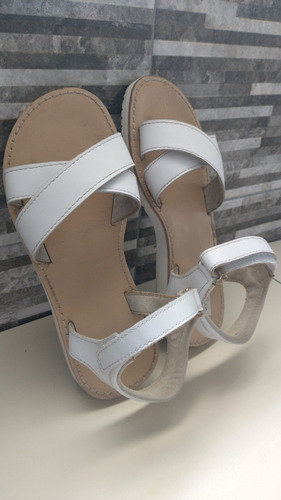 Sandalias Blancas De Cuero Mimo & Co