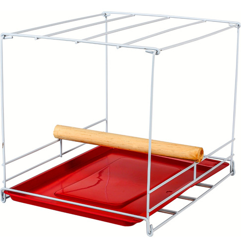 Bolsa Caixa Transporte Calopsita Container Periquito Aves Cor Vermelho