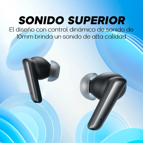 Auriculares In-ear - Life Lite - Soundpeats - Negro - Bluetooth V5.3, Tws, 23 Horas De Batería En Estuche, 4 Micrófonos, Cancelación De Ruido Para Llamadas Enc, Modo Gamer, Control Táctil, Ipx4.