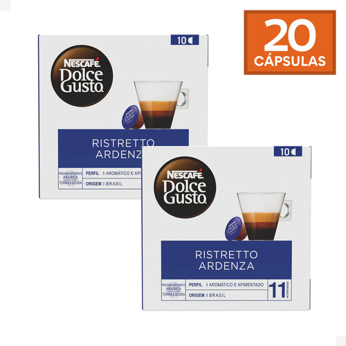 Kit 20 Capsulas Dolce Gusto Ristretto Ardenza Intenso