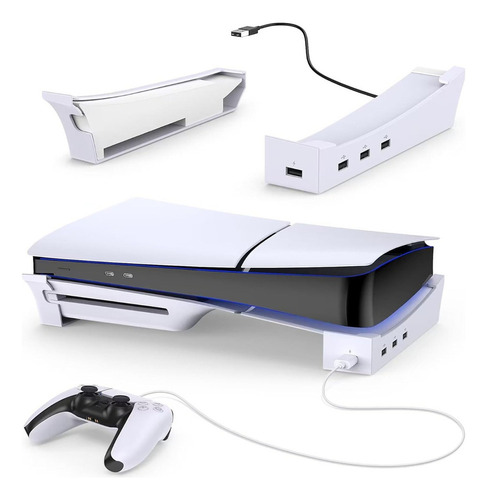 Soporte Horizontal Con 4 Puertos Usb Para Consola Ps5 Slim