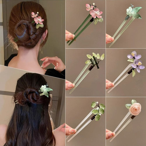 Moño De Pelo Acrílico En Forma De U Con Forma De Horquilla A