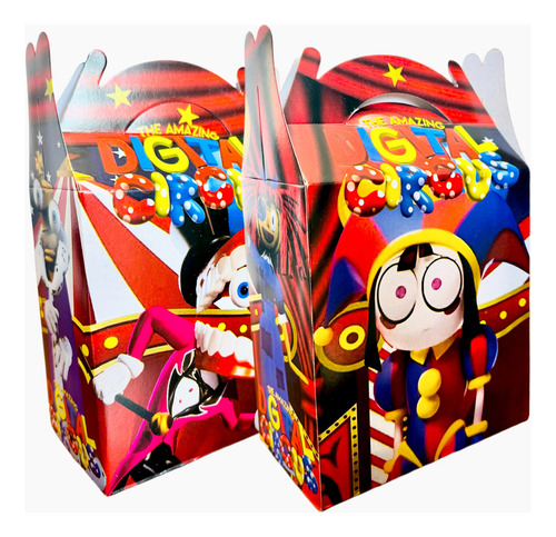 50 Cajas Dulcero Circo Digital Fiesta Carton Aguinaldos Bolo