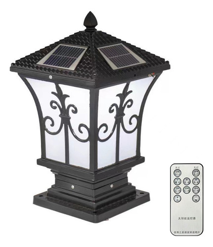 Nuevo Linterna Led Solar Retro Con Luz De Pilar, Lámpara De