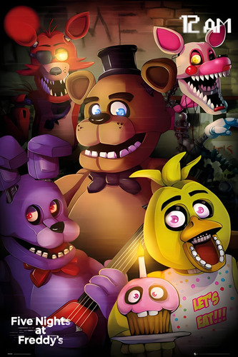 Póster Five Nights At Freddy's Autoadhesivo 100x70cm #878