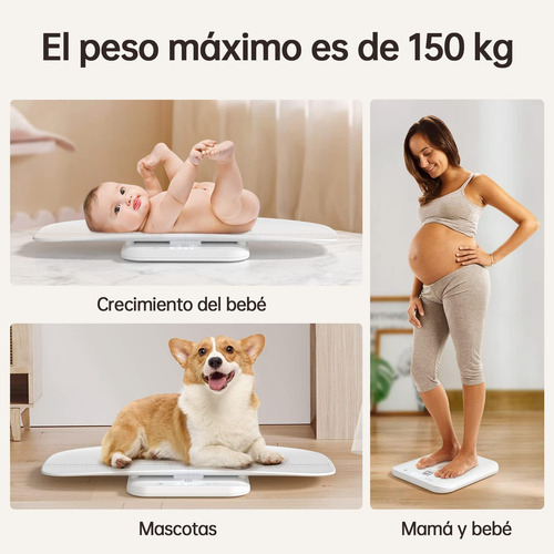 Báscula Digital Multifuncional Hasta 150 Kg Para Todos Color