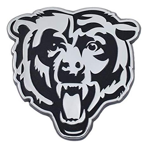 Fanmats Nfl Chicago Bears Emblema Del Cromo, Cromo, 3.15