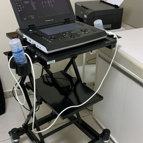 Mesa Rack Carrinho Suporte Para Ultrassom Portátil Logiq E