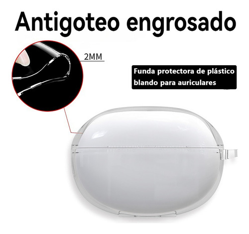 Usdilu Funda Case Para Honor Earbuds X7i Color Transparente