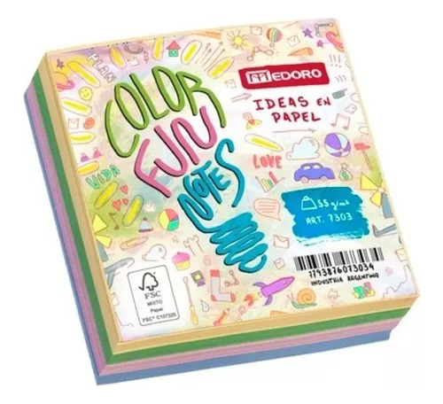 Taco De Colores Medoro Fun Notes 9 X 9 X 400 Hojas