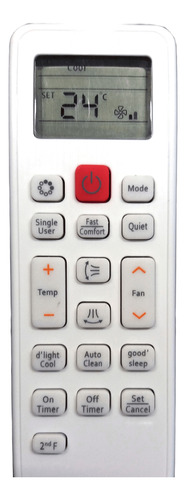 Control Remoto Para Aire Acondicionado Samsung Ref100