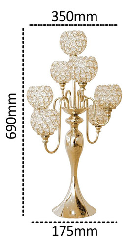 7-candelabro De Cristal De Vela Candelabro Soporte De Vela
