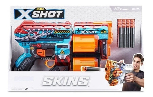 Pistola X-shot Skins Dread Dardos X 12 Art 7299 Loonytoys