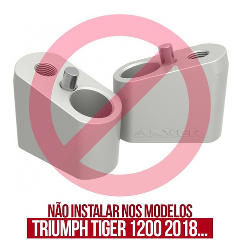 Imagem 3 de 9 de Riser Guidão Anker Triumph Tiger 800 E 1200 Explorer - Todas