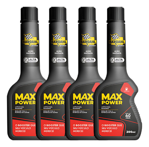 Kit 2 Aditivos Bardahl Max Power 200ml Gasolina