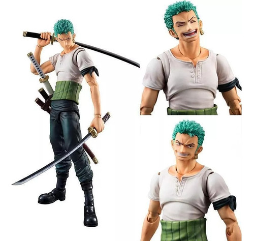 Brinquedo De Boneco De Ação Roronoa Zoro Past Blue Com Caixa