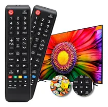 Comprar Kit 2 Controle Remoto Para Tv Samsung Smart Hub + 4 Pilhas