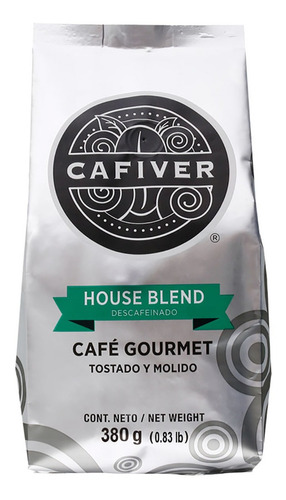 Café Tostado Cafiver House Blend Descafeinado Molido 380g