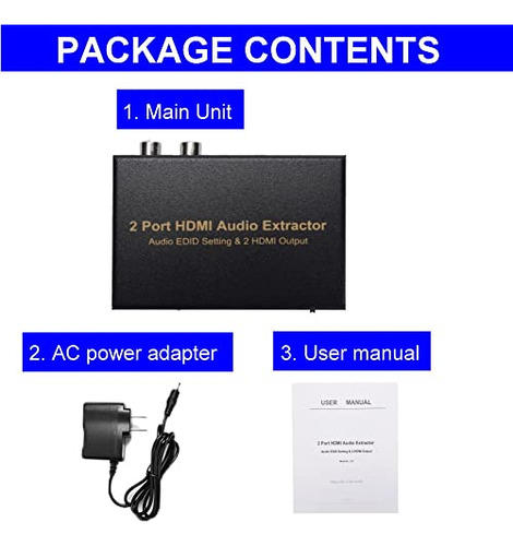 2 Puertos Extractor De Audio Hdmi Configuración De Audio Edi