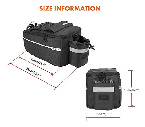 B - Bolsa Para Bicicleta Soul Paquete De Bolsa Para Rejilla