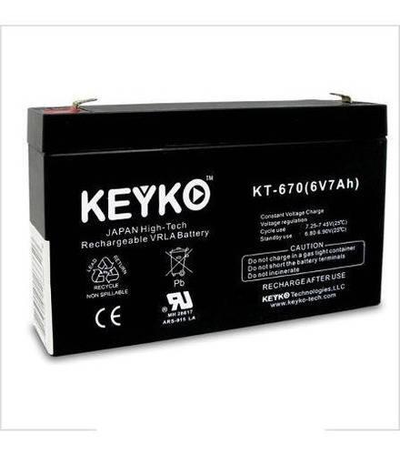 Bateria 6v 7amp Para Lampara De Emergencia, Carritos Juguete