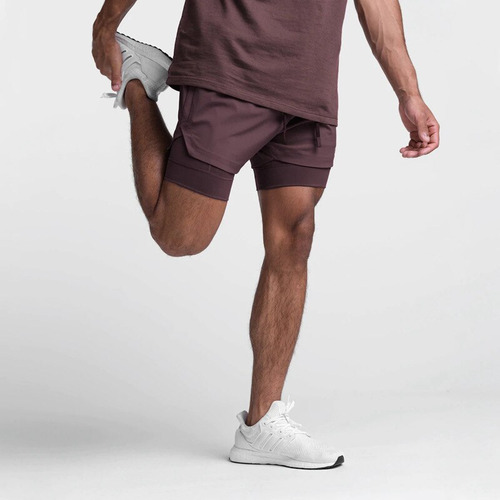 Pantalones Cortos Deportivos Transpirables De Doble Capa Gim