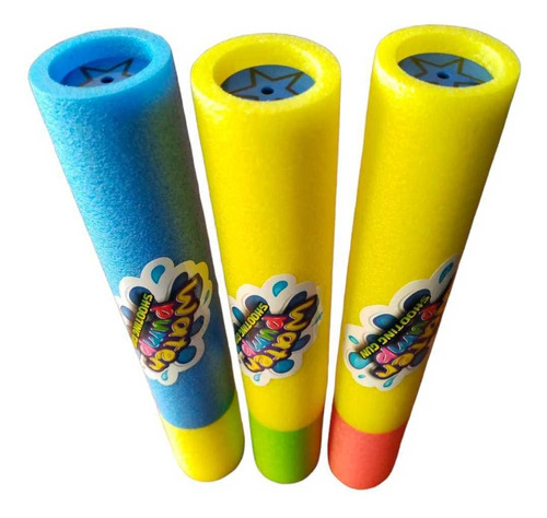 Pack 3 Bombín Tubo Lanza Agua De Espuma 30cm Varios Colores