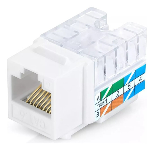 Pack X 100 Modulo Rj45 Hembra Cat6 De Red Jack Keystone