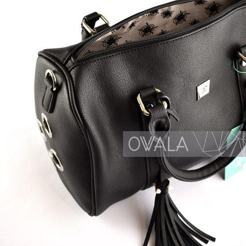 Imagen 3 de 6 de Cartera Bandolera Mujer Cuero Sintético Negra Jean Cartier