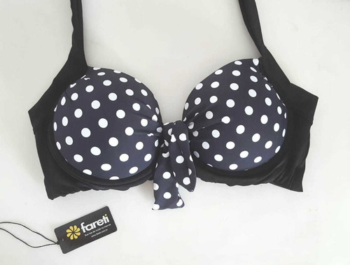 Imagem 1 de 1 de Top Biquíni Plus Size Poá Laço